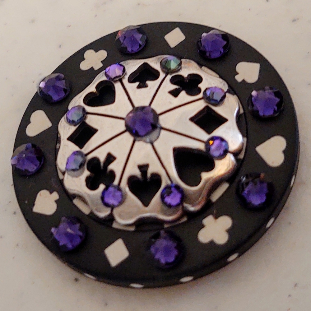 Handmade poker chip conchos